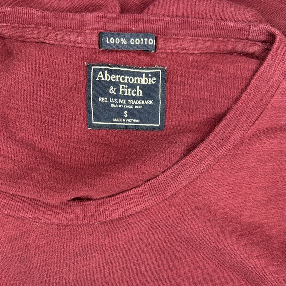 Abercrombie and Fitch Vintage Block Letter Appliqué Logo T Shirt, sz S - Picture 10 of 13